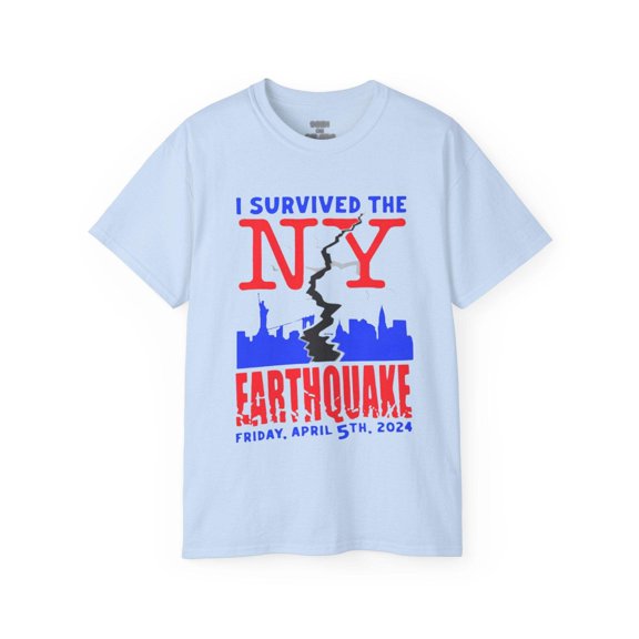 I SURVIVED THE NY EARTHQUAKE 2024 T-shirt | 4 Colors | Heavy Cotton Quality