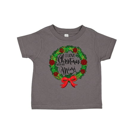 

Inktastic I Love Christmas with My Mimi Wreath Gift Toddler Boy or Toddler Girl T-Shirt