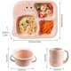 thumbnail image 2 of Conjunto de Platos para Niños, Juego de Vajilla para Niños, Juego de 6 Piezas de Platos y Cuencos para Niños, Taza, Cuchara y Tenedor, Dinosaurios Pequeños de Dibujos Animados. Levamdar LN-2093-2, 2 of 5