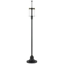 360 Lighting Dyna Traditional 58" Tall Standing Floor Lamp Base Skinny Pole Pull Chain Metal Black Finish Living Room Bedroom
