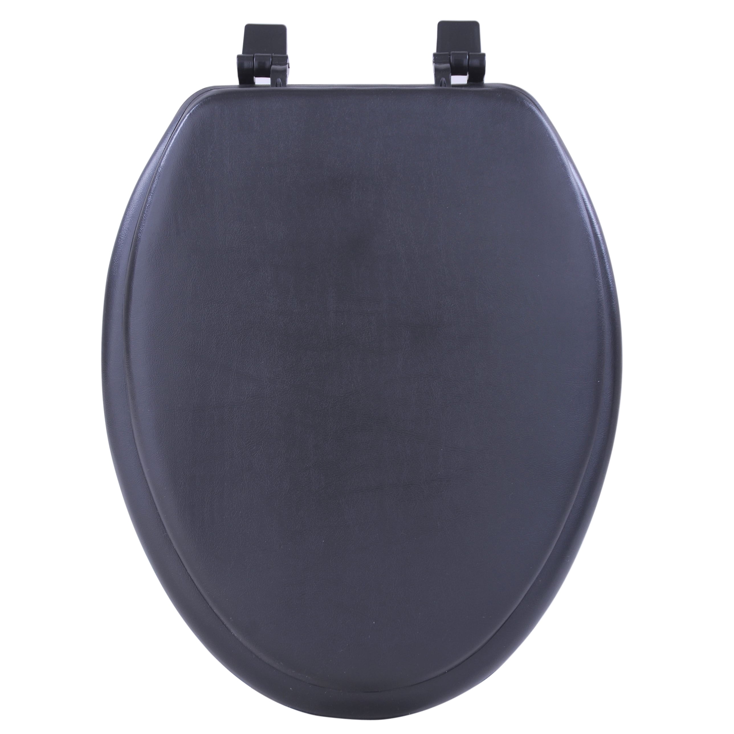 The Fantasia Collection Elongated Black Vinyl Soft Padded Toilet Seat
