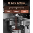 thumbnail image 4 of Espresso Machine with Grinder, 20 Bar Coffee Maker Milk Frother, 3-Level PID Temp Control, Grind Settings, 3–10s Pre-Infusion, Latte & Cappuccino for Home Barista, Black, 4 of 4