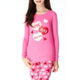 thumbnail image 4 of Beezizac Girls Snug Fit Cotton Pajamas Valentine's Day Heart Love Kiss PJ Set Kid Size 8, 4 of 12