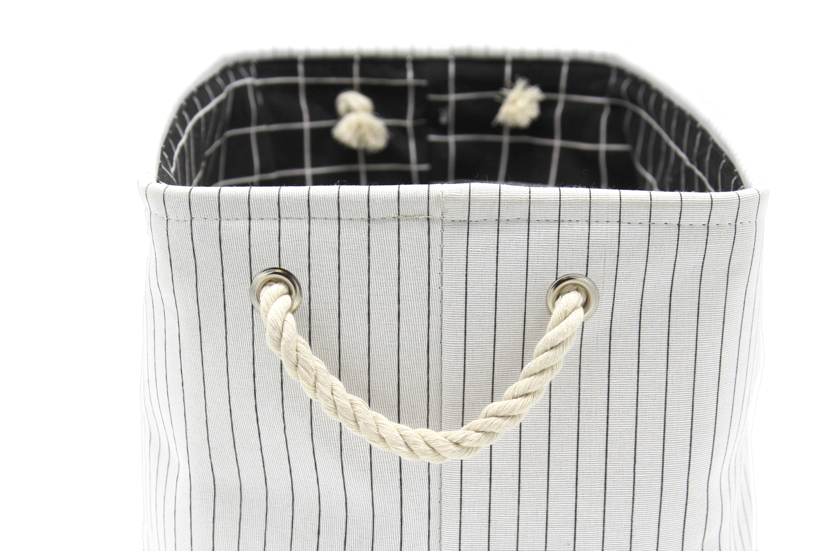 Canvas Laundry Bin (Pin Stripe) by Handcrafted 4 Home