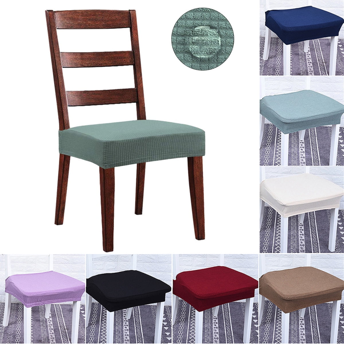 1/2/4 Pcs Jacquard Dining Room Chair Seat Covers ...