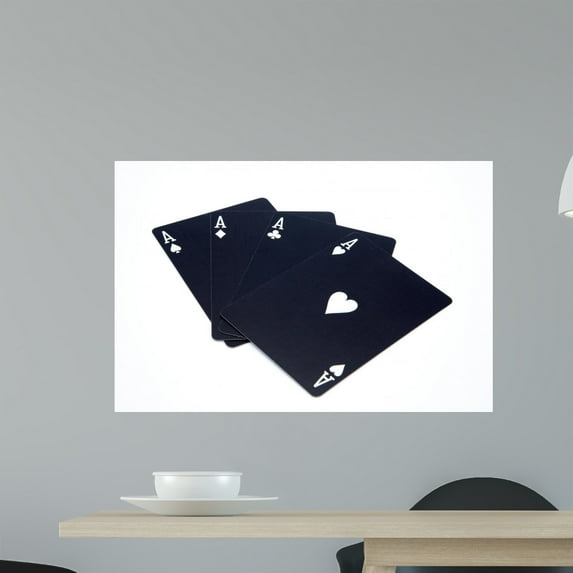Poker and Games Chance Wall Mural Decal Sticker, Wallmonkeys Peel & Stick Vinyl Graphic (24 in W x 16 in H
