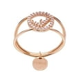 thumbnail image 2 of Fendi F is Fendi Circle Logo Crystal Ring Rose Gold Metal Size Small, 2 of 5