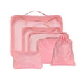 thumbnail image 3 of Ensemble de 6 Pcs de Cubes d'Emballage de Voyage Pliables, Sacs Organisateurs de Rangement Imperméables avec Boucle et Design en Maille, 3 of 5