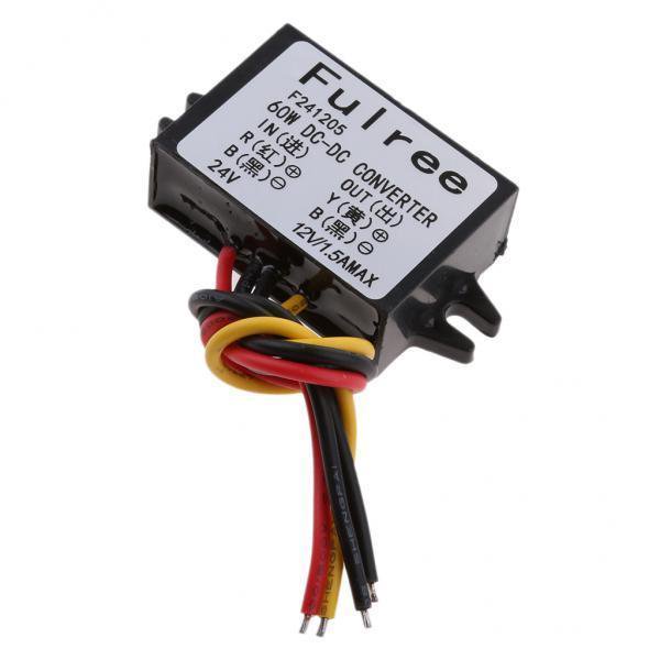 Convertidor De Voltaje Buck 2xDC 24V A 12V 1.5A Módulo De Fuente De Alimentación Para Automóvil 2 piezas DYNWAVEMX módulo de dólar