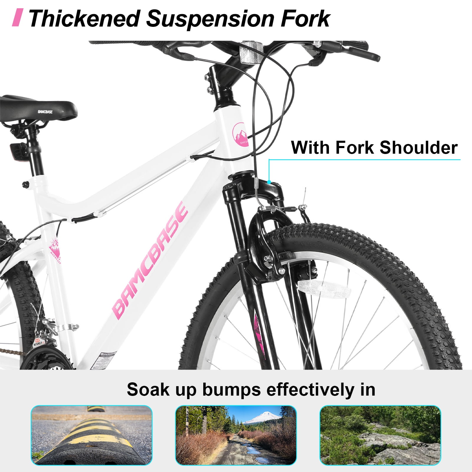 HILAND 26 inch Mountain Bike for Men Women, 18 Speeds High-Carbon Steel Frame, Sport Cycling MTB Bicycle for Adult