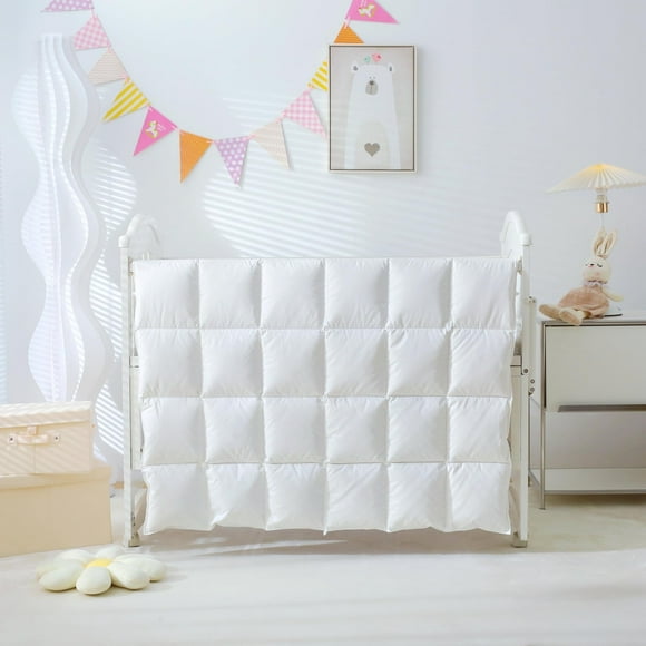 Edredón para cuna Cloucl, 45 x 60 pulgadas, plumón de ganso blanco, 500 unidades