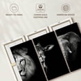 thumbnail image 6 of Elephant Stock Safari Animal Portraits Wall Art - Horizontal Multi Panel Canvas - Living Room Wall Decor - Animal Multi Panel - Black And White Decor - 45" x 28", 6 of 8