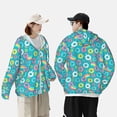 thumbnail image 5 of Picia Donut Women's Men's UPF 50+ Sun Protection Hoodie Shirt Long Sleeve SPF Fishing Outdoor UV Hiking Lightweight Shirts-Small, 5 of 9