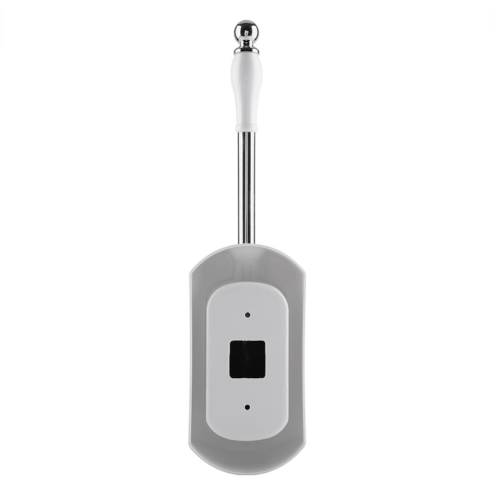 BIMZUC Premium Toilet Brush & Holder Set – Durable Stainless Steel Handle, Thick Plastic Bristles, Detachable Brush Head, Wall‑Mounting Adhesive, White
