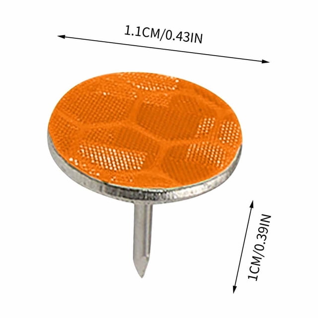Ongles Plats Réfléchissants pour Extérieur la Nuit Multi-Spécifications Cinq Couleurs Optionnelles Ongles Ronds Fixés par Marques de Nuit