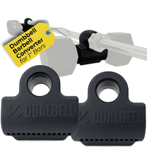 Dualbell Dumbbell Converters for 1" Bar, Barbell Adapter, Home Gym Dumbbell to Barbell Connector