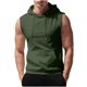 thumbnail image 2 of Ceisia Breathable Soft Men's Slim Fit Solid Color Hooded Sleeveless Vest with Kangaroo Pocket Gift, 2 of 8
