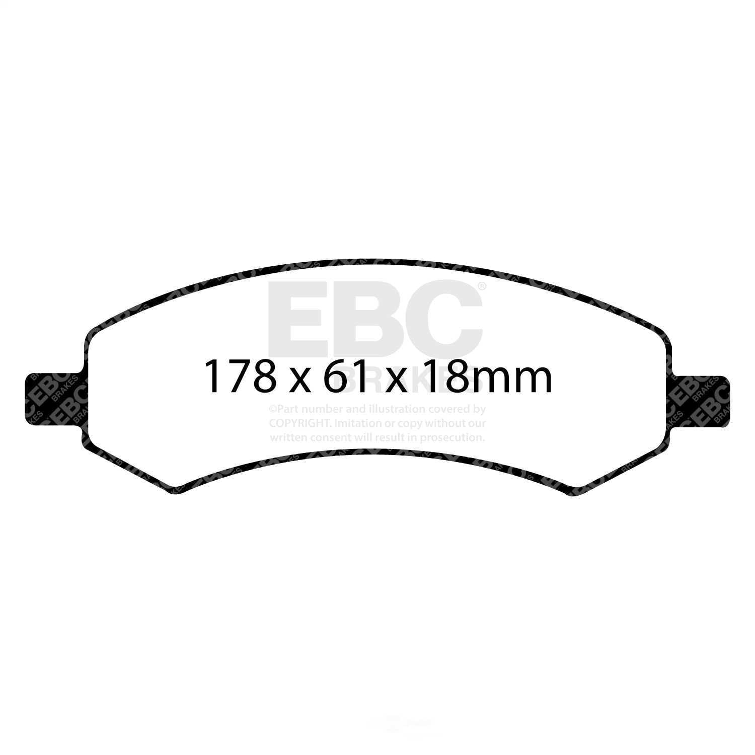 EBC 06-09 Chrysler Aspen 4.7 Yellowstuff Front Brake Pads