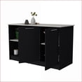 thumbnail image 6 of Kitchen Islands with Storage Cabinets & Open Shelves, Wenge & Onyx 59” Wide | Stationary Kitchen Islands | Rectangular, 6 of 7