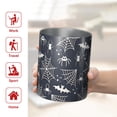 thumbnail image 5 of 12oz Coffee Tumblers Dark Blue Halloween Spider Webs Bats and Spiders Stainless Steel Vacuum Insulated Travel Tumbler Coffee Cups Mug with Lid and Straw with Cleaning Brush for Cold & Hot Drinks, 5 of 5