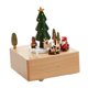 thumbnail image 2 of Adorno de caja de música navideña, caja musical de cuerda con melodía, temática navideña árbol de navidad verde, 2 of 9