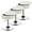 White, variant on Costway Set of 3 Adjustable Vanity Stool 360° Swivel Storage Makeup Chair with  Tray Pink