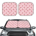 thumbnail image 2 of Goofa Strawberries Pattern 2 Piece Car Windshield Sun Shade Foldable | Front Windshield Shade for Sun, Heat and UV Rays | Sunshade for Car Front Window-Large, 2 of 7