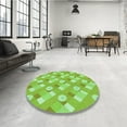 thumbnail image 4 of Ahgly Company Machine Washable Indoor Rectangle Transitional Green Area Rugs, 7' x 9', 4 of 7