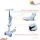 thumbnail image 4 of Mini Scooter 2 en 1 Plegable con Asiento Musica Luz y Freno, 4 of 6