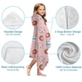 thumbnail image 7 of Pink Cow Milk Strawberry Pattern Hooded Bath Towel，60"x35" for Ages 3 To 12 Kids, Quick Dry Lightweight Soft Microfiber Hood Beach Towel Cover Up for Kids, 7 of 7