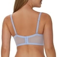 thumbnail image 4 of Maidenform Wireless Bralette, Pure Comfort Lace Longline, Convertible Bra for Women, High As The Sky Blue/White, 4 of 5