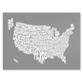 thumbnail image 2 of Trademark Art 'GREY-USA States Text Map' Canvas Art by Michael Tompsett, 2 of 4