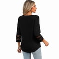 thumbnail image 6 of Ronuti Womens 3/4 Sleeve Tops Ladies Blouses Crew Neck T Shirts for Women Loose Fit Tunic Tops, 6 of 9