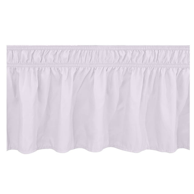DPTALR Bed Skirt Wrap Around Elastic Ruffles Resistant with Adjustable Elastic Belt