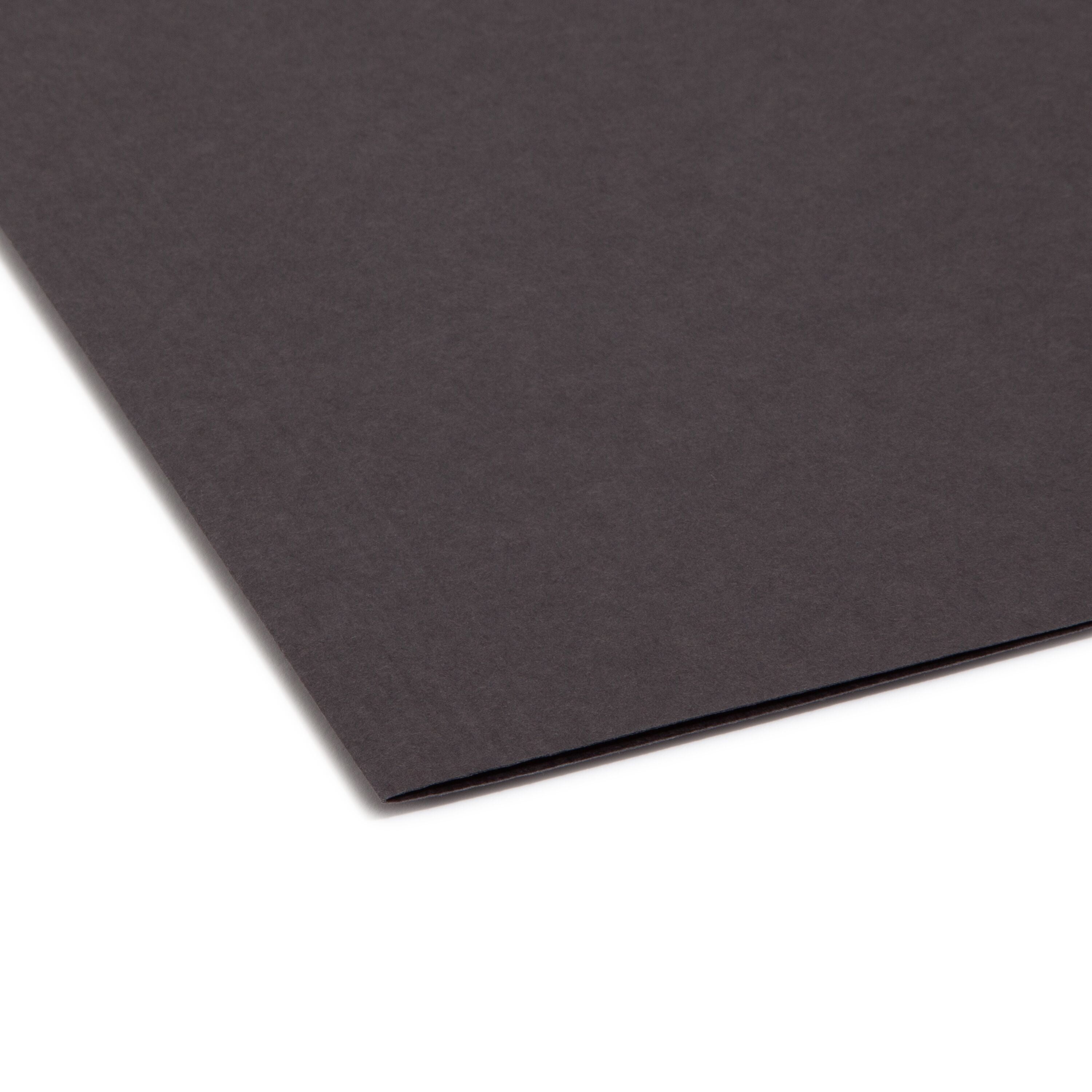 Smead Hanging File Folder with Tab, 1/5-Cut Adjustable Tab, Letter Size, Black, 25 per Box (64062)