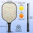 thumbnail image 4 of Pickleball Paddles Set,Pioneer Flower Floral Print Pattern Fiberglass Surface Pickleball Racket Set with 2 Indoor Outdoor Pickleball Balls and Pickleball Bag,Pickle-ball Equipment, 4 of 6