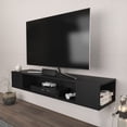 thumbnail image 3 of Decorotika Peti Modern Style Floating Wood TV Stand Floating Display Shelf for Max. 65" TV Secreen Size, Black Veneer Color, 3 of 11