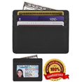 thumbnail image 2 of Credit Card Holder,Wallets for Men and Women,Leather card Wallet,Slim & Thin Pocket Wallet Money Clip RFID Blocking, 2 of 7