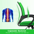 thumbnail image 2 of CL.HPAHKL Mesh Computer Desk Chair, Ergonomic Office Chair with Lumbar Support & Armrests Mid Back Swivel Rolling Task Chair for Home Office Study Gaming, Green, 2 of 7
