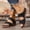 Black, variant on Women Wedge Sandals Dressy,Summer Beach Sandals Low Open Toe Slides Platform Comfortable Casual Slip on Walking Sandals(Black, 8)