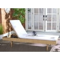 thumbnail image 4 of SAFAVIEH Cam Contemporary Modern Outdoor Patio Sunlounger, Natural/White, 4 of 15
