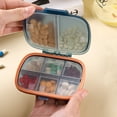 thumbnail image 6 of MoistureProof Mini Weekly Organizer Box 7 Grids Portable Airtight Plastic Storage Case with Containers, Semi-Transparent, Travel Pill Holder, Black Blue Green, 4.33x3.15x1.18 in, 6 of 8