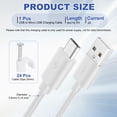 thumbnail image 2 of Uxcell Câble d'Extension d'Alimentation USB vers Micro USB de 19,7 Pi, Long Cordon de Chargement, Blanc, 2 of 6