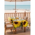 thumbnail image 2 of Outdoor Tablecloths with Umbrella Hole & Zipper, Spring Sunflowers Tablecloth Rectangle 60x84 Inch, Yellow White Plaid Farmhouse Rustic Waterproof Table Cloth, Patio/Pool/Picnic Table Covers, 2 of 8