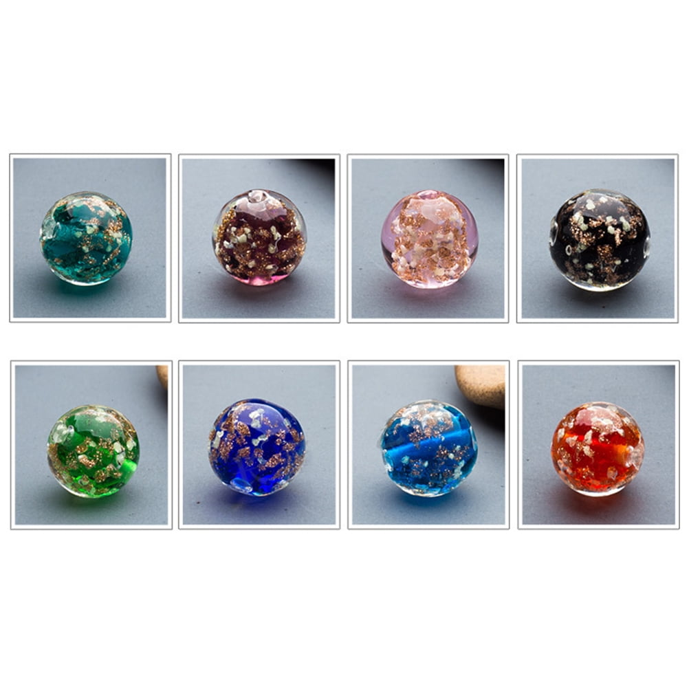 Beads Glass Loose Round Necklace Jewelry DIY Spacer Fairy Fluorescent Kits Beading Lampwork Mushroom Glow Luminous, Women's, Size: 1X1X1CM