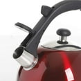 thumbnail image 2 of Mr Coffee 2.2 Quart Claredale Stainless Steel Stove Top Tea Pot Kettle, Red, 2 of 4