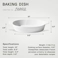 thumbnail image 5 of Made In Cookware - Oval Baking Dish - White - Hand Crafted Porcelain - Professional Bakeware - Made in France, 5 of 6
