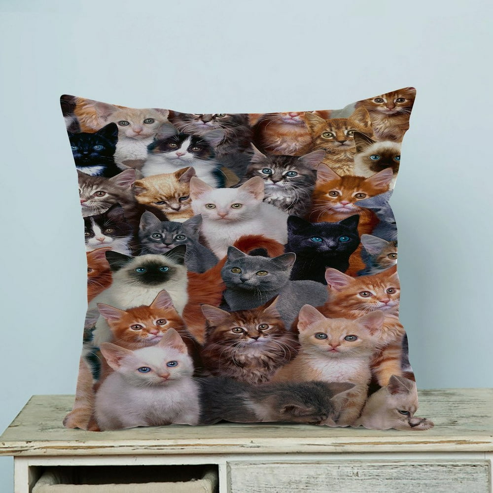 GCKG Cats Pillow Case Pillow Cover Pillow Protector Two Sides 18 x 18 Inches - Walmart.com