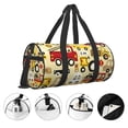 thumbnail image 5 of Gaeub Vehicles Lightweight Travel Cylinder Bag Gym Tote Bag Sports Training Duffle Bag with Pockets and Straps, 5 of 8