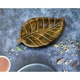 thumbnail image 6 of Ajuny Handcarved Wooden Tray Decorative Leaf Design for Serve Food Snacks Dinner Dining for Kitchen Bar Home 10x6 inch, 6 of 11